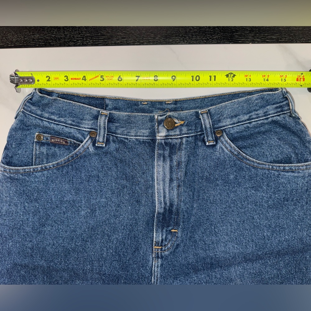 Riders Women's Vintage 1990s Blue Denim Jeans 100% Cotton Size 12 M - Picture 14 of 15